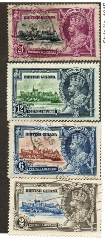 British Guiana 223-224 Used, 235 Mint Hinged, 236 Used. Set