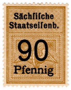 (I.B) Germany Railway : Saxony State Railway 90pf