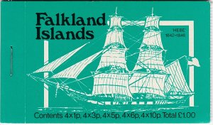 Falkland Islands # 260 / 269, Mail Ships, Complete Booklet Green Cover