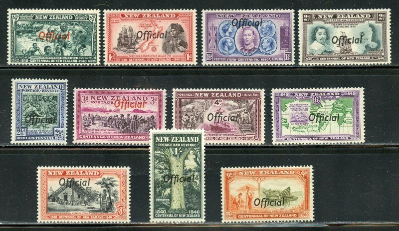 NEW ZEALAND OFFICIALS SCOTT#O76/86 MINT HINGED --SCOTT $97.60