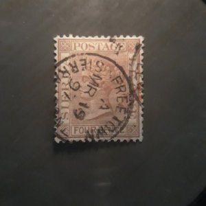 Sierra Leone 30  1884   4 pence  XF Used