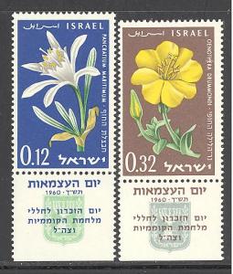 Israel 180-181 mint never hinged w/tab SCV $ 0.55