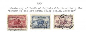 Australia #147 thru 149 +  Used VF  