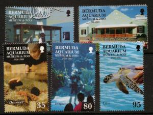 BERMUDA SG867/72 2001 AQUARIUM  MNH