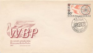 Czechoslovakia sc# 1468 FDC 1967 Warsaw-Berlin-Prqgue Bicycle Race