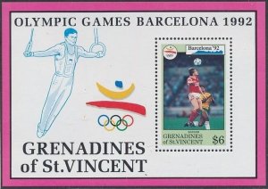 Grenadines Saint Vincent 1992 MNH Stamps Souvenir Sheet 928 Sport Olympic Games