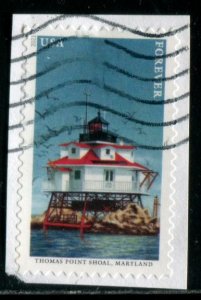 5625 (55c) Mid-Atlantic Lighthouses - Thomas Point Shoal SA. used on paper