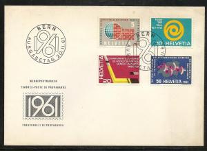 Switzerland 402-6 1961 Special Issues UA FDC