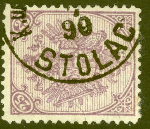 BOSNIA AND HERZEGOVINA 1879-1888 25k Dull Purple Arms P.12.5irr Sc 10,SG43 VFU