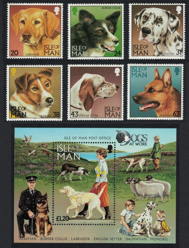 Isle of Man Dogs 6v+MS SG#719-MS725 SC#716-721