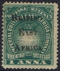 BRITISH EAST AFRICA 1895 LIGHT AND LIBERTY OVERPRINTED 1A