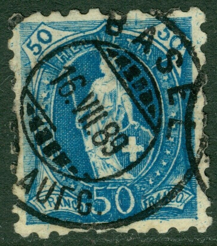 EDW1949SELL : SWITZERLAND 1888 Scott #92 Very Fine, Used. Choice stamp. Cat $375