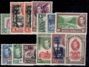 BRITISH HONDURAS GVI SG150-161, 1938-47 set M MINT. Cat £225+ Inc. BOTH 2c PERFS