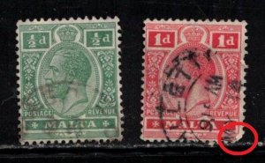 MALTA Scott # 50-1 Used - KGV