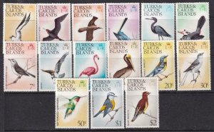 Turks and Caicos 1973 SC 265-279 MNH Set Birds 