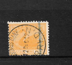 WESTERN AUSTRALIA  1902-07   9d   SWAN    FU   WMK UPRIGHT  SG 145b