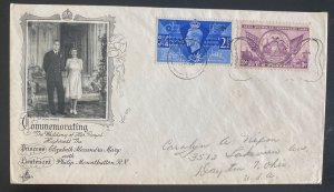 1947 London England First Day Cover Princess Elizabeth Wedding Mixed Frank