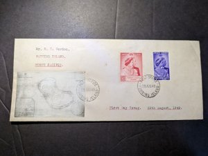 1949 Gilbert and Ellice Islands First Day Cover FDC Fanning Island