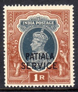 INDIA  --PATIALA    1943    SG 082    1 rupees   -  Mint Never Hinged   cv £6.00 