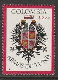 1977 Columbia - Sc 849 - MNH VF - 1 single - Arms of Tunja