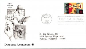 FDC 2001 SC #3503 Postal Soc Commemorative - Boston MA  - Single - J2754