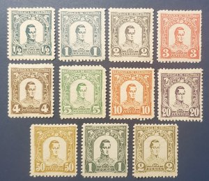 Colombia -- Antioquia 117-127, 1899 MNH, Cordoba, Beautiful colors