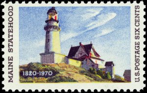 1970 6c Maine Statehood, Lighthouse, 150th Anniversary Scott 1391 Mint F/VF NH