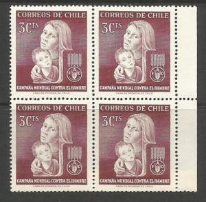 CHILE 342 MNH BLOCK OF 4 [D1]