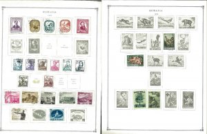 Romania 1955-1984 CTO (mostly), M & U Hinged on Scott International Pages