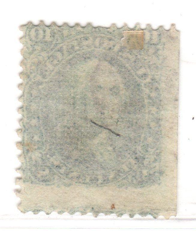 $ US Scott #89 used, average, margin copy, E grill, 1 short perf at top