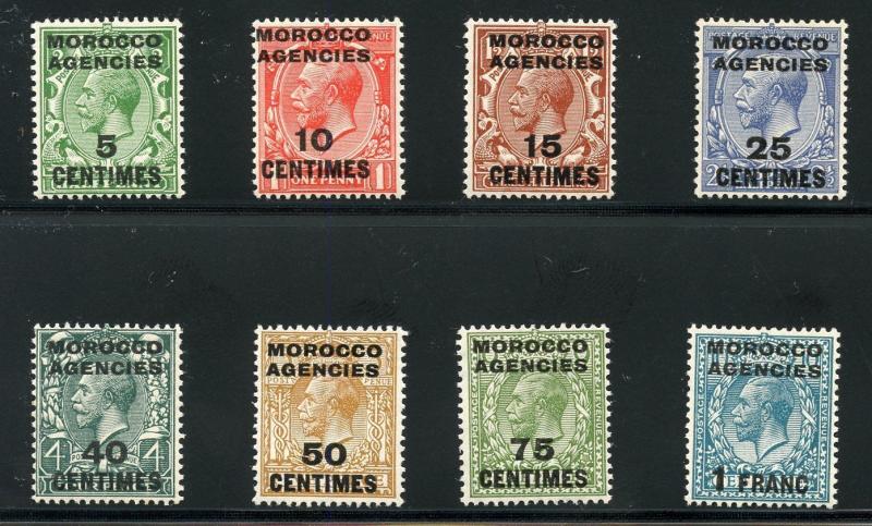 GREAT BRITAIN MOROCCO AGENCIES  SCOTT#411/18   MINT LH