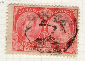 CANADA; 1897 early QV Jubilee issue fine used Shade of 3c. value