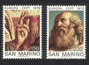 San Marino Europa Details from 'St Marinus' by Guercino 2v SG#1023-1024