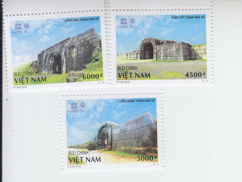 2018 Vietnam Ho Dynasty Citadel UNESCO (3) (Scott NA) MNH