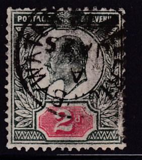 Great Britain 1902 King Edward VII 2d  yellow green & car.  VF/Used(*)