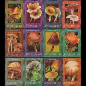 ST.VINCENT 1992 - Scott# 1678-89 Mushrooms Set of 12 NH