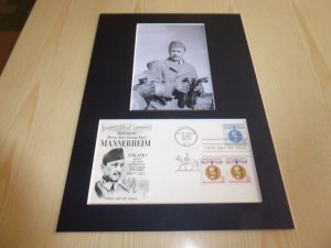 Mannerheim photograph and 1960 USA FDC mount matte size A4