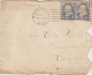 U.S. Scott 212 pair used on cover