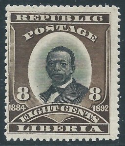 Liberia, Sc #37, 8c MH