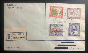 1939 Apia Samoa Airmail First Day cover FDC To England