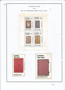 EYNHALLOW -1982 - Ornate Book Covers - Sheets - Mint Light Hinged-Private Issue