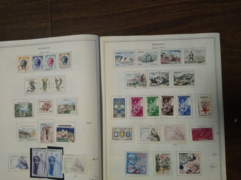 collection on pages Monaco 1960-63 most mint mostly complete GL: CV $200