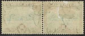 SOUTH WEST AFRICA 1927 TABLE MOUNTAIN 10/- PAIR VARIETY STOP PARTIALLY MISSING
