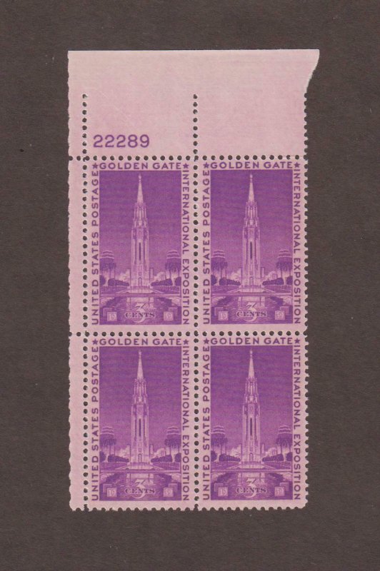 US,852,GOLDEN GATE,1930'S PLATE BLOCKS COLLECTION, MINT NH,OG