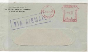 Trinidad & Tobago 1958 The Royal Bank of Canada Airmail Stamps Cover ref R 17647