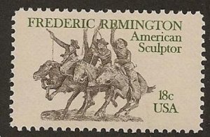 US 1934 Frederic Remington 18c single MNH 1981