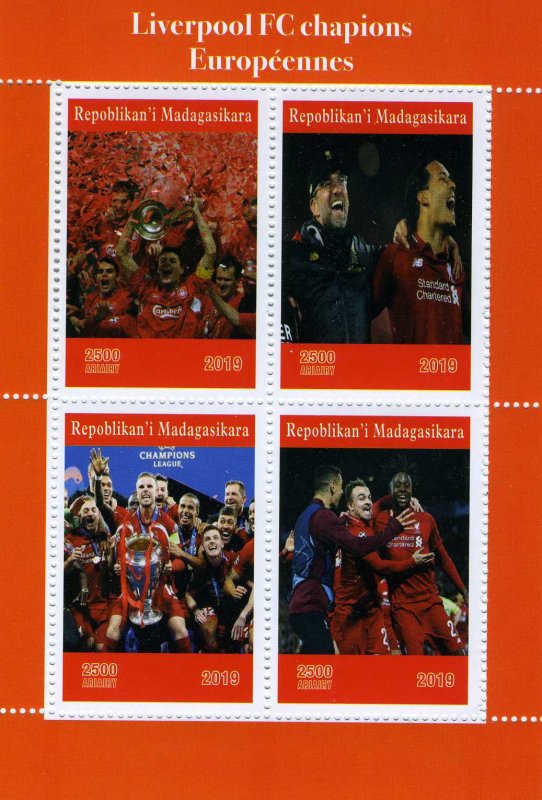 Madagascar 2019 FOOTBALL FC CYHAMPIONS LEAGUE Sheet Perforated Mint (NH)