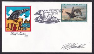 1993 Federal Duck Stamp Sc RW63 $15 FDC House of Farnam artist signed cachet (P1