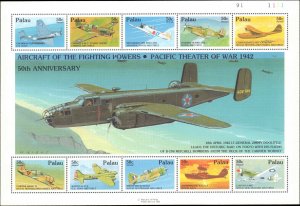 Palau #C22, Complete Set, 1992, Military Related, Never Hinged