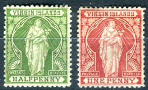 British Virgin Islands 1899. 1/2d & 1d stamps. MH. SG43-44.